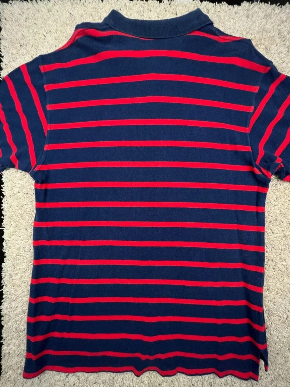 VTG Disney Store Mickey Mouse Men's Polo Shirt Striped Embroidered Emblem 2XL - Picture 8 of 8